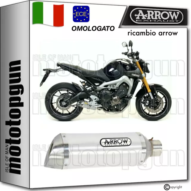 Arrow Scarico Omologato Thunder Alluminio Yamaha Mt09 Mt 09 2015 15 2016 16