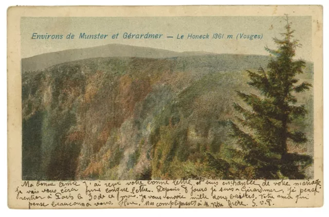 CPA Carte Postale Ancienne MUNSTER - GERARDMER (88) Le Honeck circulée vers 1905