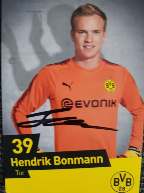 Hendrik Bonmann Autogrammkarte BVB Borussia Dortmund original signiert