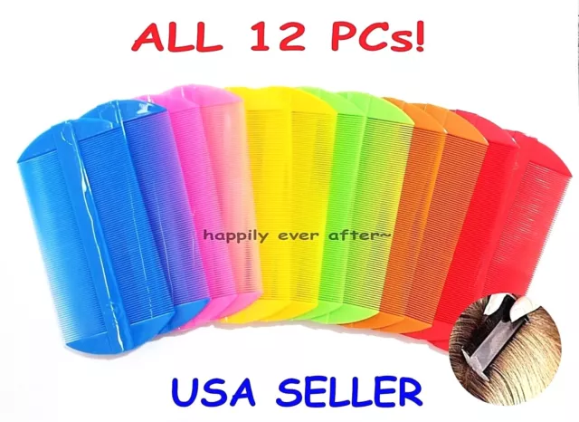 Lice hair comb - All 12 PCs The Best Head Lice Comb, Nit Hair Comb *US SELLER*