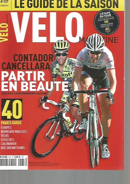 2016 VELO MAGAZINE n°537 GUIDE DE SAISON 2016 LES EQUIPES CONTADOR EUR - PicClick FR