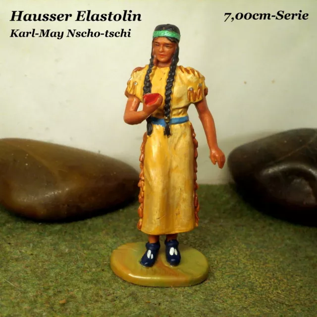 Original Hausser Elastolin 7cm Karl-May Nscho-tschi naturgetreu &handbemalt 7540