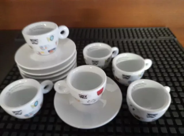 6 Tazzine Illy Art Collection 25th Anniversary 2017 Robert Wilson  Espresso Cups