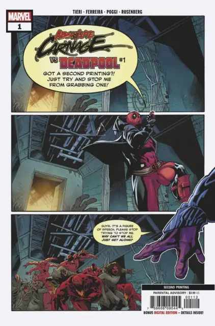 Absolute Carnage Vs Deadpool #1 (Of 3) 2nd Print Ferreira Variant Marvel Comic