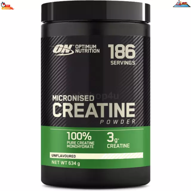 Optimum Nutrition 634g 186 Serve, 100% Micronised Creatine Powder.* UK