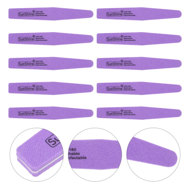 10 pz lima per unghie manicure file tampone unghie acriliche blocco lucidante