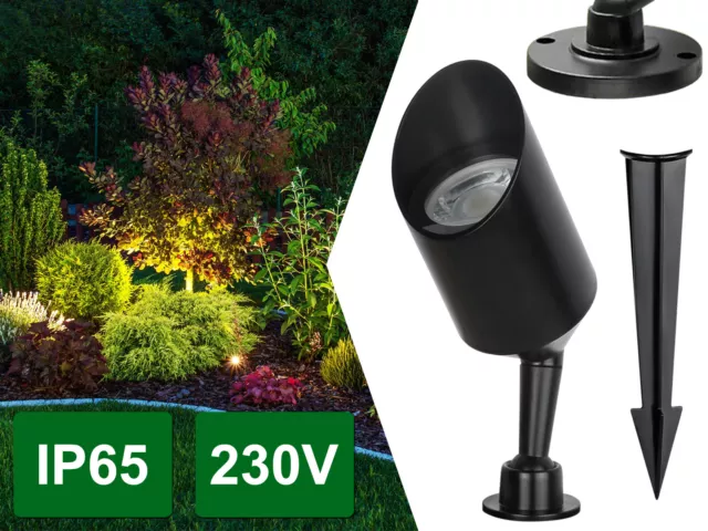 LED Garten Strahler GU10 Erdspieß IP65 Boden Außen Lampe Leuchte LORI