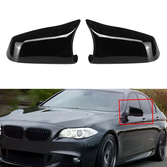 M-Stil Glanz Schwarz Spiegelkappen Gehäuse Für BMW 5er E60 E61 F10 F11 F12 F13 e