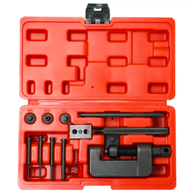 15pcs Heavy Duty Motorcycle Bike Chain Splitter/Breaker Link Riveting Tool Kit