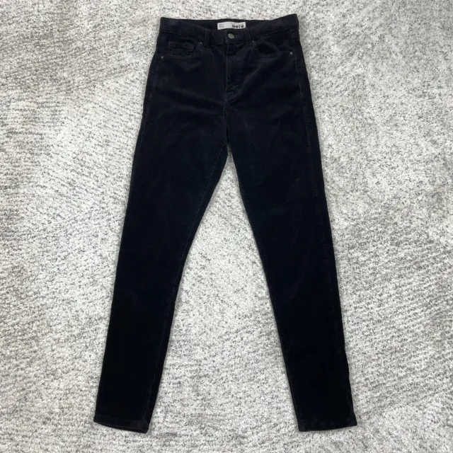 Topshop Moto Corduroy Jeans Womens 28 27x28 Skinny Pants Black Cigarette GUC