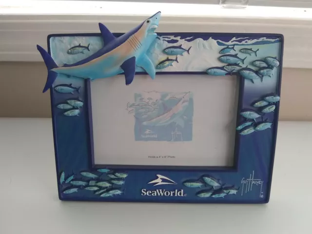 Seaworld Guy Harvey 3d Picture Frame 4 X 6 Photo Shark