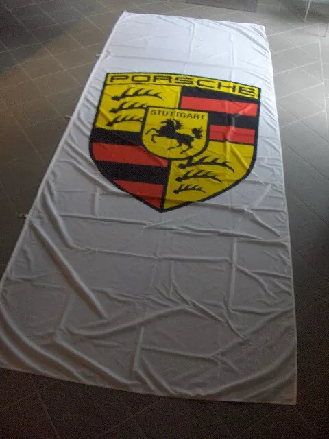 Porsche Fahne Flagge Banner Original Emblem Showroom Garage 911 964 993 996 997