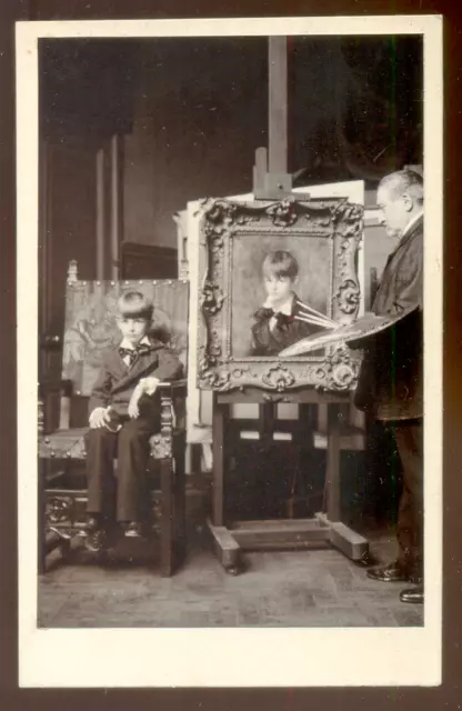 CDV anonyme; Enfant, modèle d'un peintre à identifier; Vintage albumen print