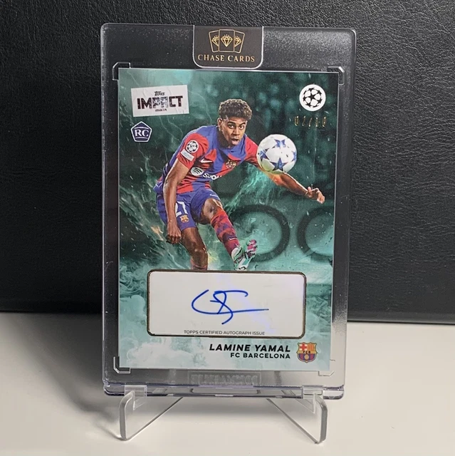 LAMINE YAMAL AUTO 02/10 Rookie RC FC Barcelona Pink 202324 Topps