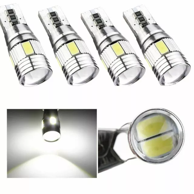 T10 501 W5W Car Side Light Bulbs Error Free Canbus 5 6 10Smd Led Xenon Hid White
