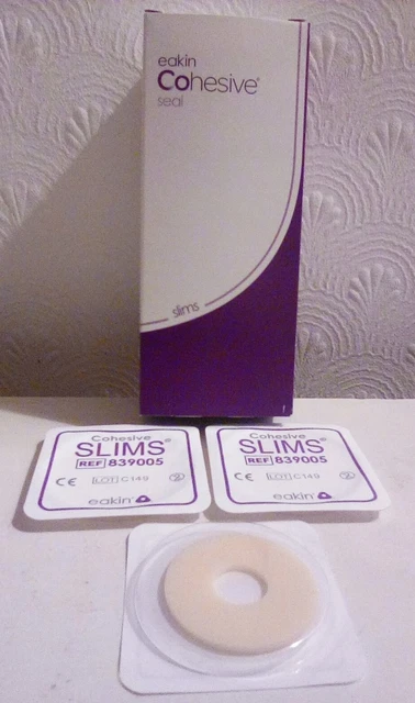 Cohesion Rings 30 X EAKIN COHESIVE SLIMS STOMA BARRIER RINGS/SEALS SIZE SMALL 48mm REF ...