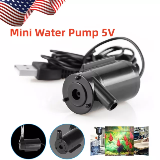 USB Micro Mini Submersible Water Pump for Fish Tanks Aquarium Fountain DC Motor