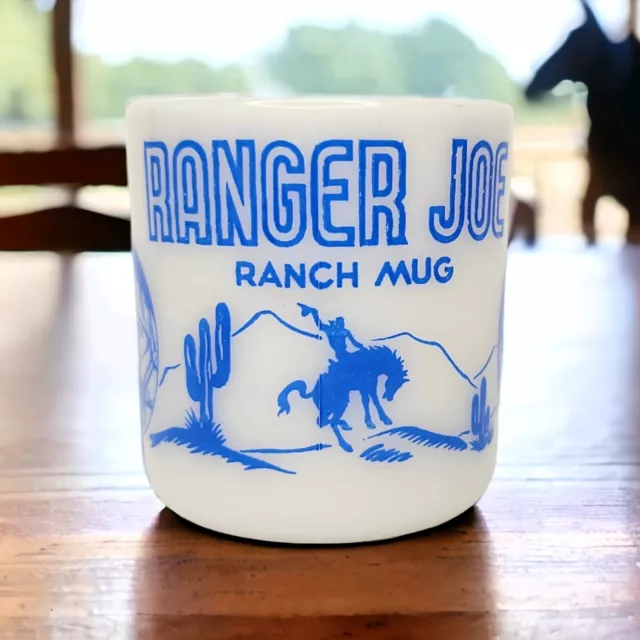 Hazel Atlas Vintage 1940's Ranger Joe T.V. Ranch Mug Wheat Honnies Cereal