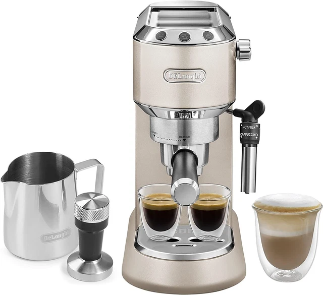 De'Longhi Dedica Metallics, Machine Traditionnel De Café Et Cappuccino, EC685.BG