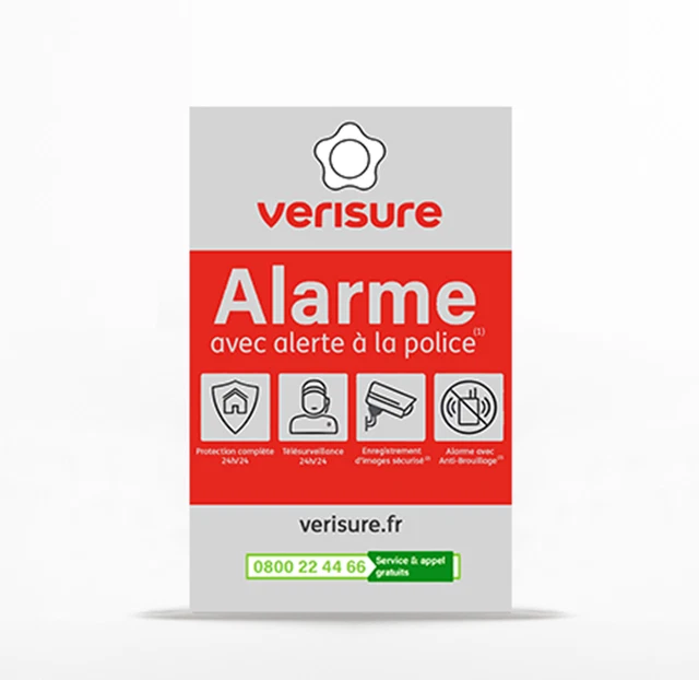 Autocollant Dissuasif VERISURE – 2,5x4 Cm, Pour Alarme Et Sécurité, Neuf 2025