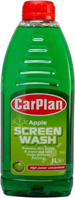 CarPlan Fragranced Concentrated Screenwash-Orange &Apple-1L & De-Icer 500ml Pack 3