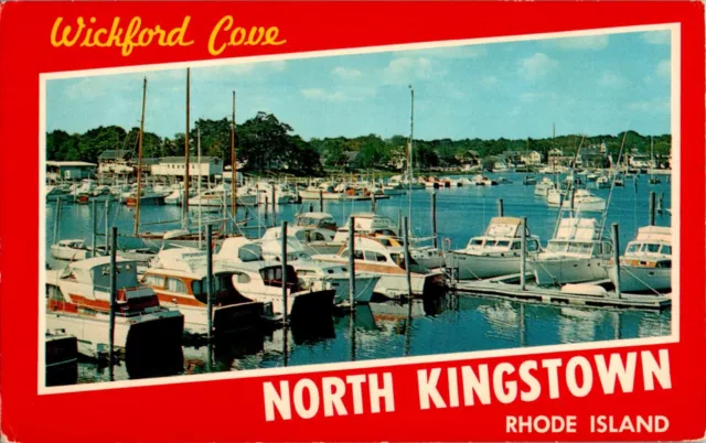Wickford Cove, North Kingstown, Rhode Island RI chrome Postcard
