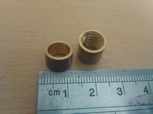 10 Mm Size Brass (& 10Mm Long) Ferrule - Threaded - For Stick-On Tips 3