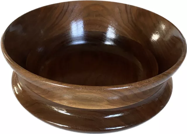 Hand-crafted Wood Bowl, Beautiful, Signed, 7” Circumstance And 2.5 Tall Vintage