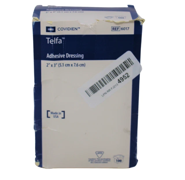 COVIDIEN 6017 TELFA Adhesive Dressing 2" x 3" Sterile DMG Box of 100