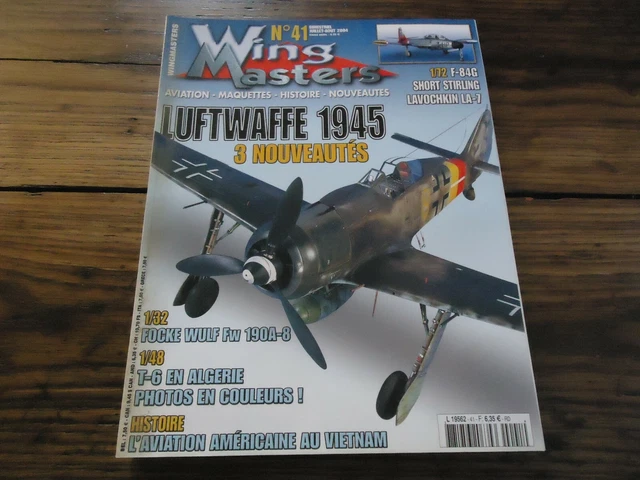 LOT De 6 Magazines Wing Masters – 2010 – Avion Maquette : Seafire, Messerschmitt, Aviation – Français