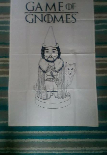 Game of gnomes tea towel