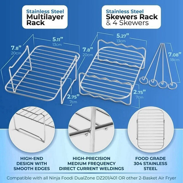 AIR FRYER RACK for Dual Basket Air Fryer Accessory MultiLayer Rack for