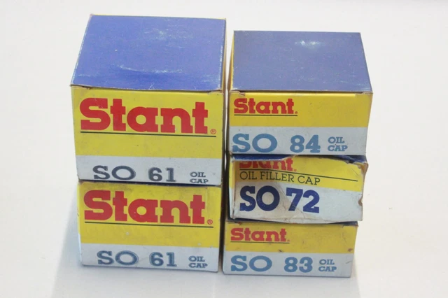 NOS Lot/5 Vintage Car Truck STANT Engine Oil Filler Caps OEM Factory Parts