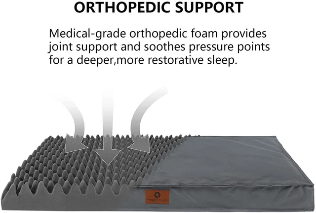 Super Soft Gray Dog Bed Orthopedic Memory Foam Pet Bed Mattress for Medium Dog 7