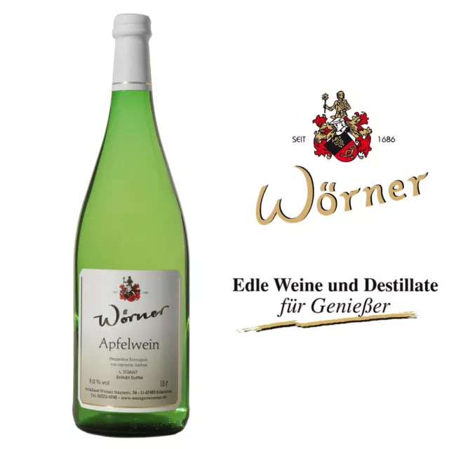 WEINGUT WÖRNER 1 Fl. Apfelwein aus eigener Herstellung - 1,0 l-Fl.  Fruchtwein