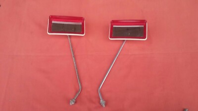 Biemme Lambretta Vespa coppia specchi per scudo REG colore rosso no Pantent Biemme 