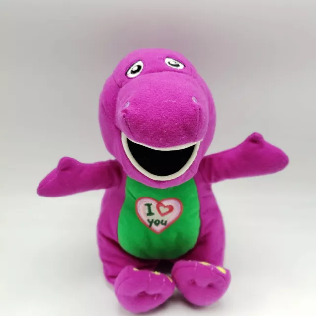 Barney Plush Singing  I Love You Song 9" 2011 Battery Purple Dinosaur Lyon Group