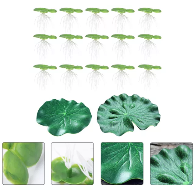 Realistic Foam Lotus Leaves and Duckweed Aquarium Plants for Decoration