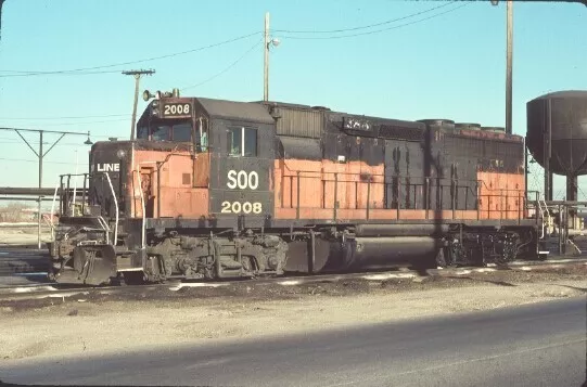 Soo 2009 Gp-40 Bensenville Il (Soo Line) Original Slide 12-08-89 T14-7