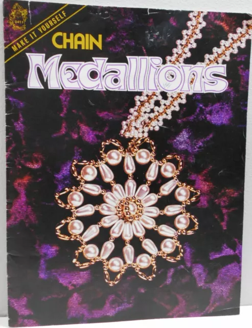 MEDALLONES DE BARBILLA libro de patrones fabricación de joyas cuentas artesanales 23 páginas Mangelson 1975