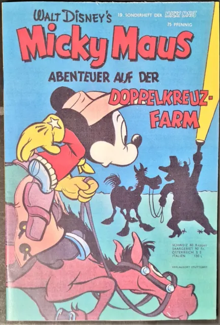 Micky Maus Sonderheft Comic Heft Nr.19 Original Ehapa 50 er Restauriert (1064)