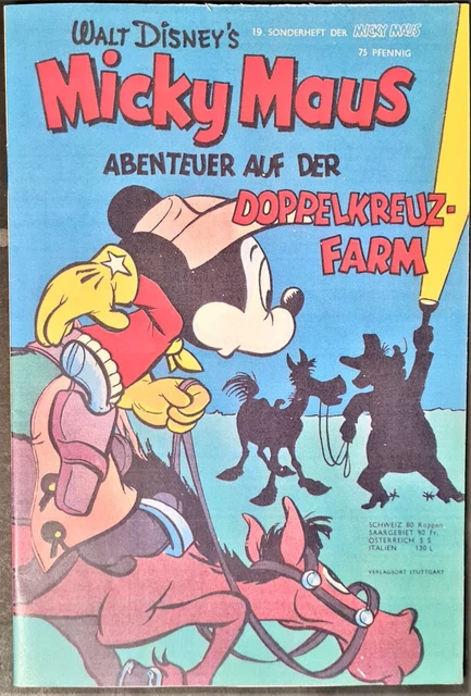 Micky Maus Sonderheft Comic Heft Nr.19 Original Ehapa 50 er Restauriert (1064)