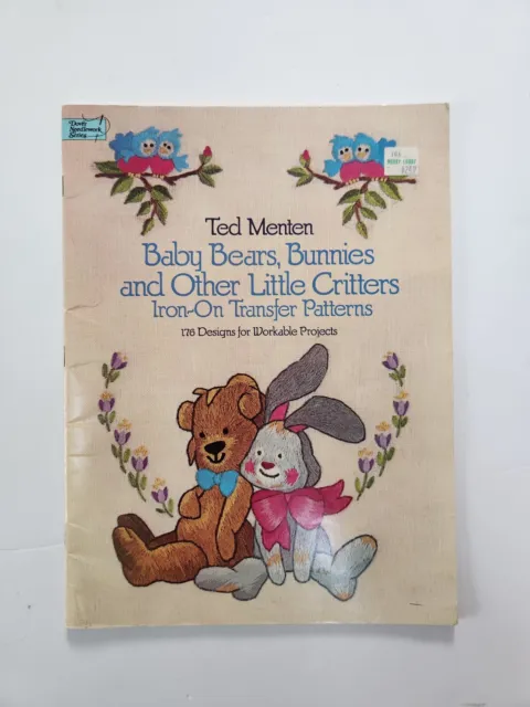Patrones de transferencia de hierro vintage de osos bebés Ted Menten conejos Little Critters