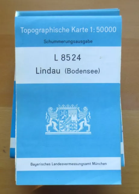 r1-1) Topographische Karte 1 : 50000  Lindau  Bodensee    L 8524