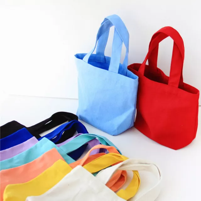 Foldable Shopping Bag Lunch Bags Canvas Tote Women Small Handbag Grocery  Food