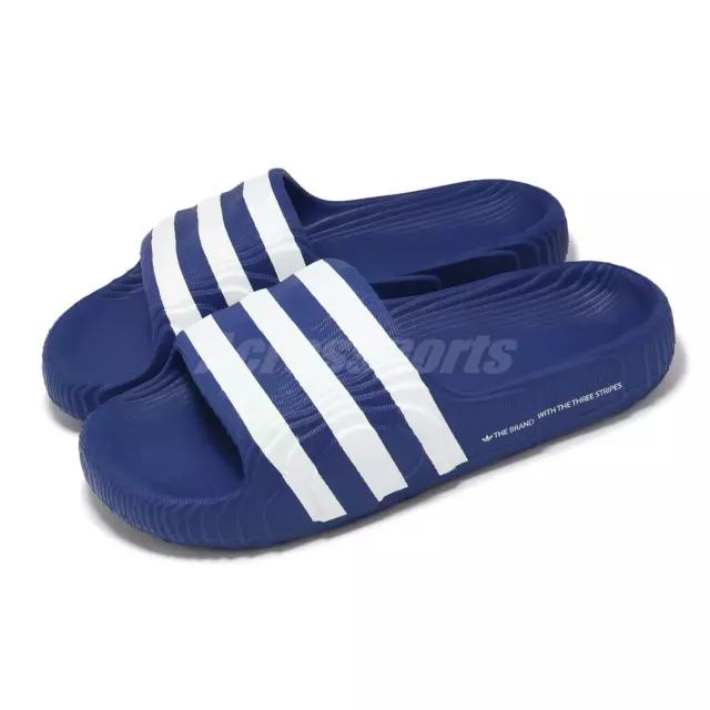 adidas Adilette 22 Royal Blue White Men Unisex Slip On Casual Sandal IF3667