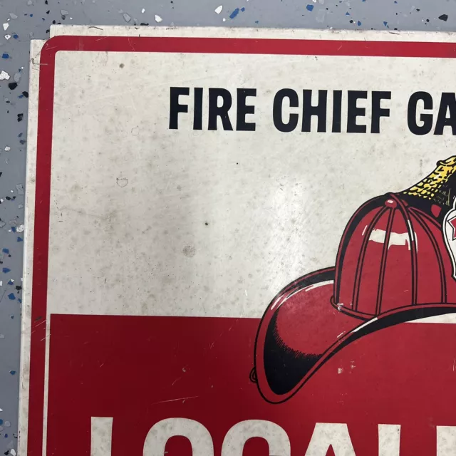 1950s Texaco Fire Chief Gasoline Vintage Metal Sign Localized For You 2