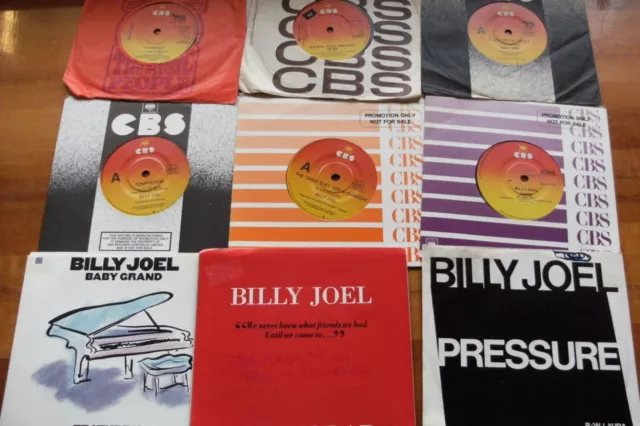 BILLY JOEL 9 X MULTI CHOICE 45 rpm 7" SINGLES EXL MINT PROMO RECORDS