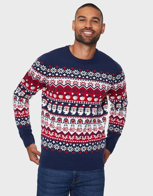 Mens plus size sales christmas jumpers