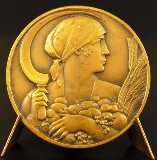 Médaille figure de la moisson les récoltes allegory of harvest sc Delannoy medal